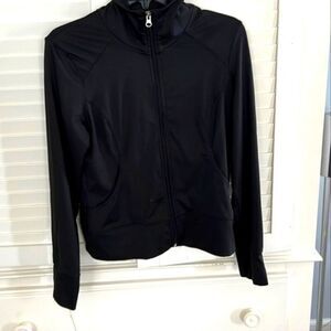 C9 champion black long sleeve open front pockets small athletic Jacket as Is